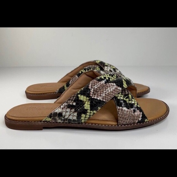 🎉HP‼️🎉 Madewell NWOT-Multi Snake, Quilted, Criss Cross Slide - Size 7❣️ - Picture 3 of 9